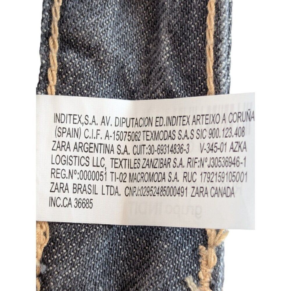 Zara Womens Jeans EU 32 US 0 Blue Mini Fold Up Straight Leg Relaxed 3607/802 NWT - Picture 12 of 16